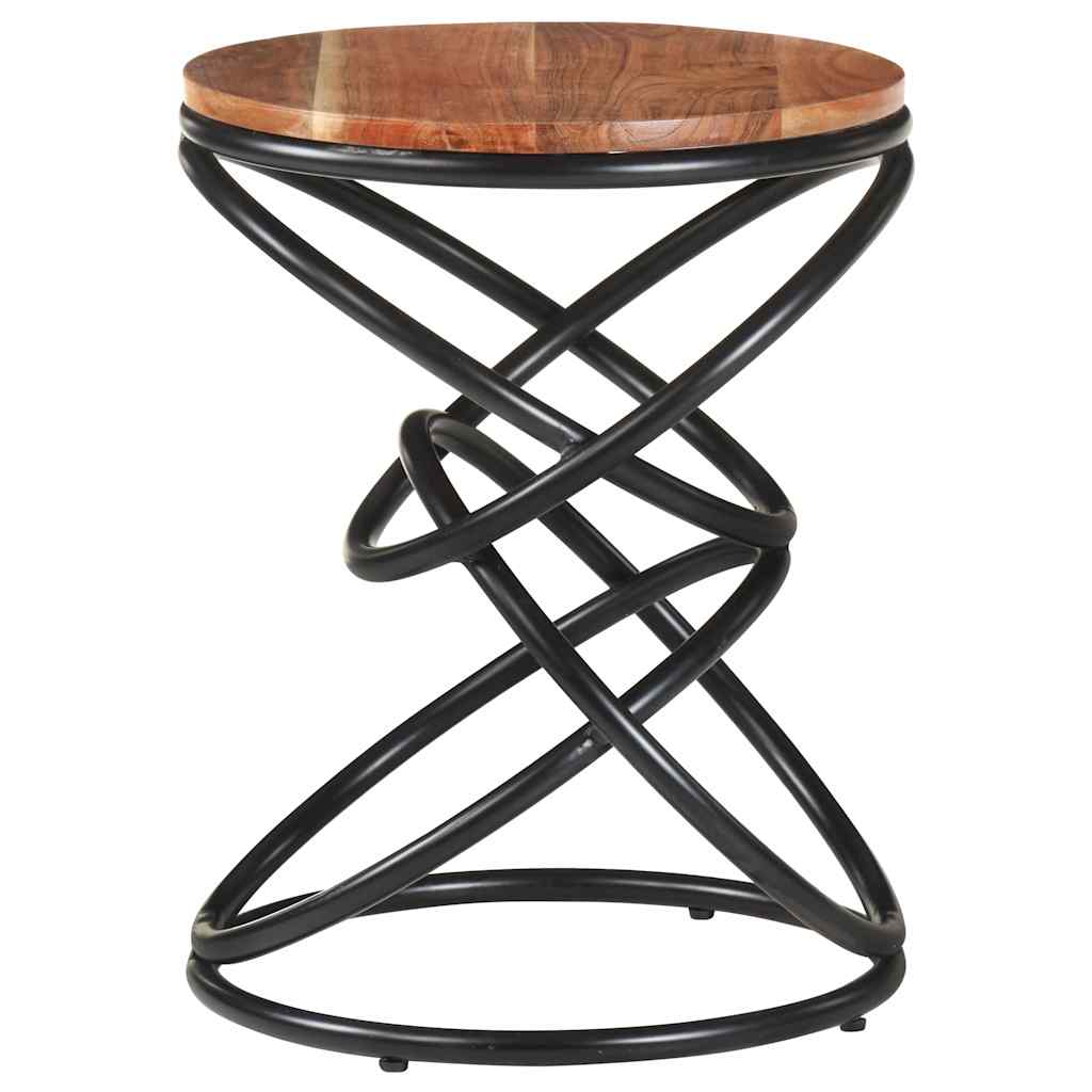 Tavolino da Salotto 40x40x52 cm in Legno Massello di Acacia