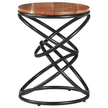 Tavolino da Salotto 40x40x52 cm in Legno Massello di Acacia
