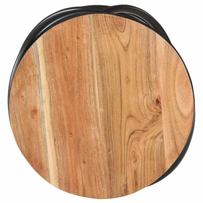 Tavolino da Salotto 40x40x52 cm in Legno Massello di Acacia