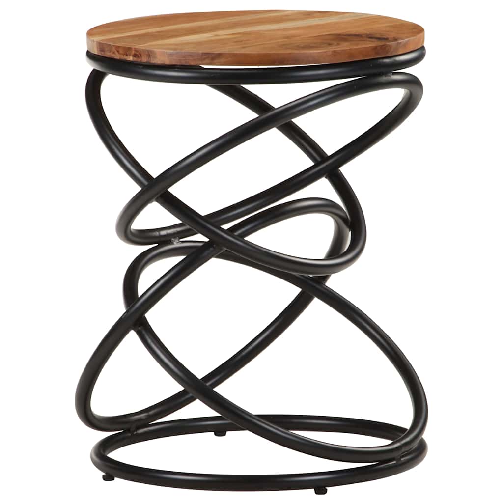 Tavolino da Salotto 40x40x52 cm in Legno Massello di Acacia