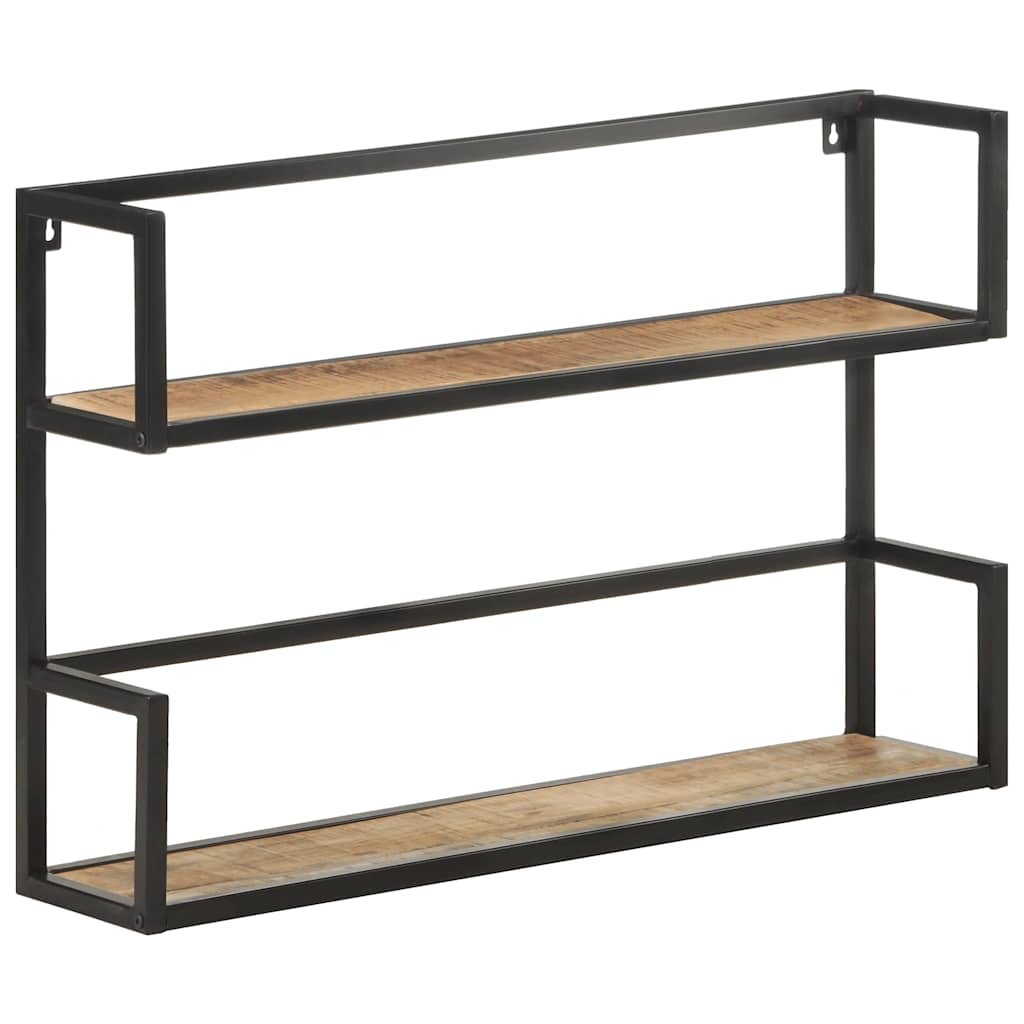 Scaffale a Muro 80x20x60 cm in Legno di Mango Grezzo | homemem39