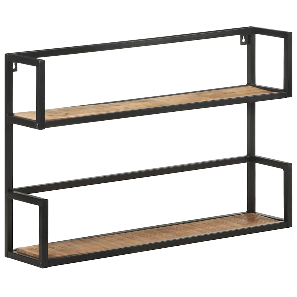 Scaffale a Muro 80x20x60 cm in Legno di Mango Grezzo | homemem39