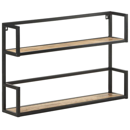 Scaffale a Muro 80x20x60 cm in Legno di Mango Grezzo | homemem39