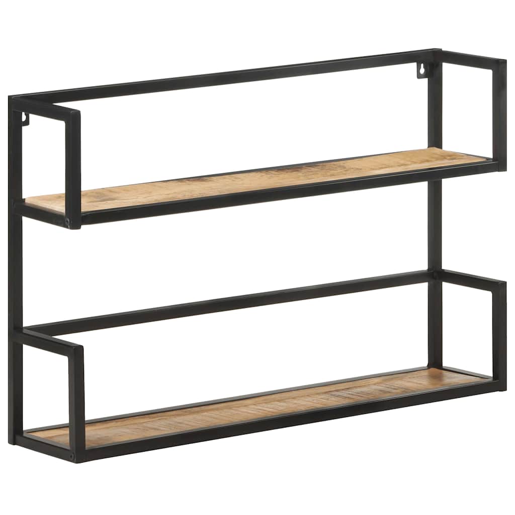 Scaffale a Muro 80x20x60 cm in Legno di Mango Grezzo | homemem39