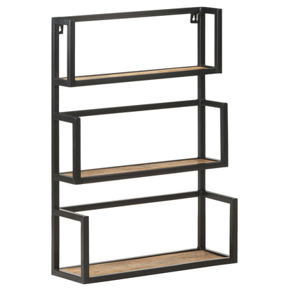 Scaffale a Muro 60x20x85 cm in Legno di Mango Grezzo | homemem39