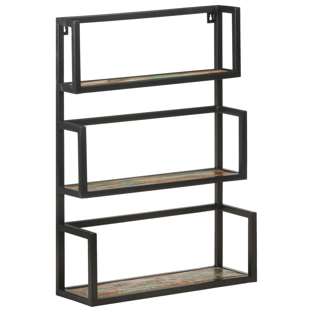 Scaffale a Muro 60x20x85 cm in Legno Massello di Recupero | homemem39