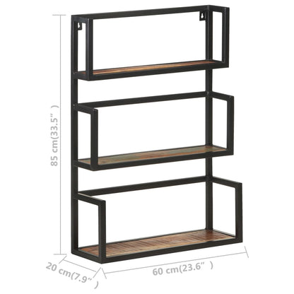 Scaffale a Muro 60x20x85 cm in Legno Massello di Recupero | homemem39