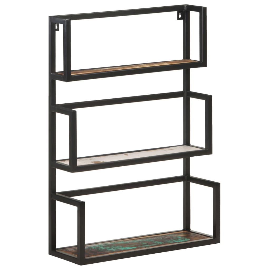 Scaffale a Muro 60x20x85 cm in Legno Massello di Recupero | homemem39
