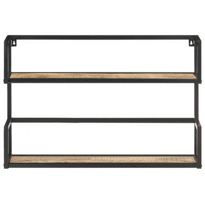 Scaffale a Muro 60x20x60 cm in Legno di Mango Grezzo | homemem39