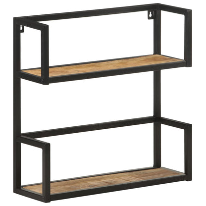 Scaffale a Muro 60x20x60 cm in Legno di Mango Grezzo | homemem39