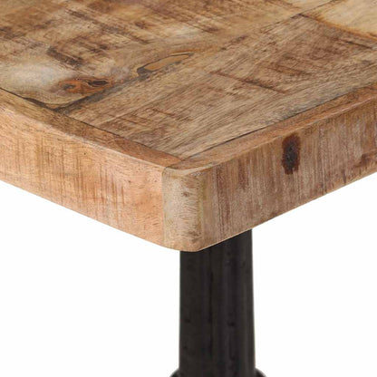Tavolino da Bistrot 60x60x77 cm in Legno di Mango Grezzo