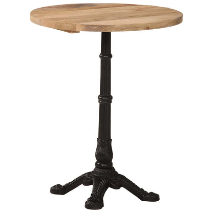 Tavolino da Bistrot Ø60x76 cm in Legno di Mango Grezzo