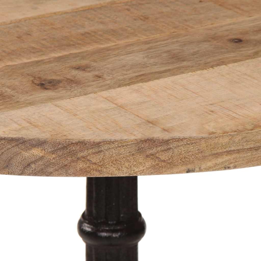 Tavolino da Bistrot Ø60x76 cm in Legno di Mango Grezzo