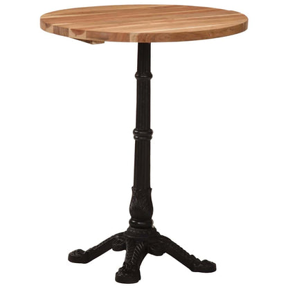 Tavolino da Bistrot Ø60x76 cm in Legno Massello di Acacia