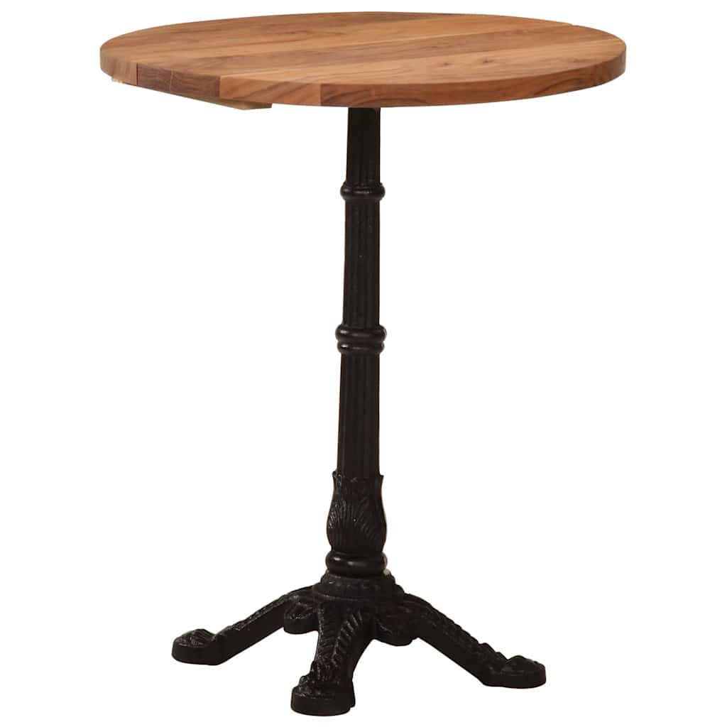 Tavolino da Bistrot Ø60x76 cm in Legno Massello di Acacia