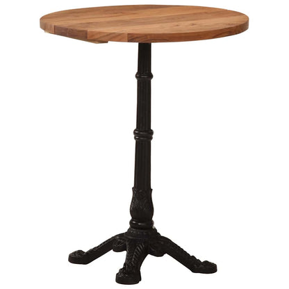 Tavolino da Bistrot Ø60x76 cm in Legno Massello di Acacia