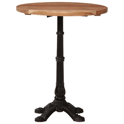 Tavolino da Bistrot Ø60x76 cm in Legno Massello di Acacia