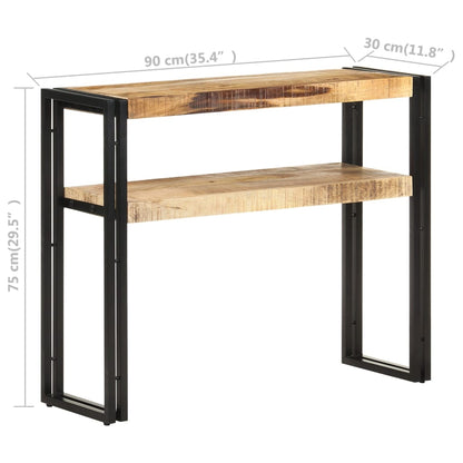 Tavolo Consolle 90x30x75 cm in Legno di Mango Grezzo | homemem39