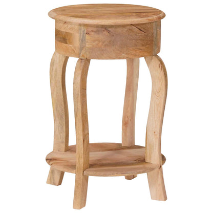 Tavolino da Salotto 37x37x61 cm in Legno Massello di Mango