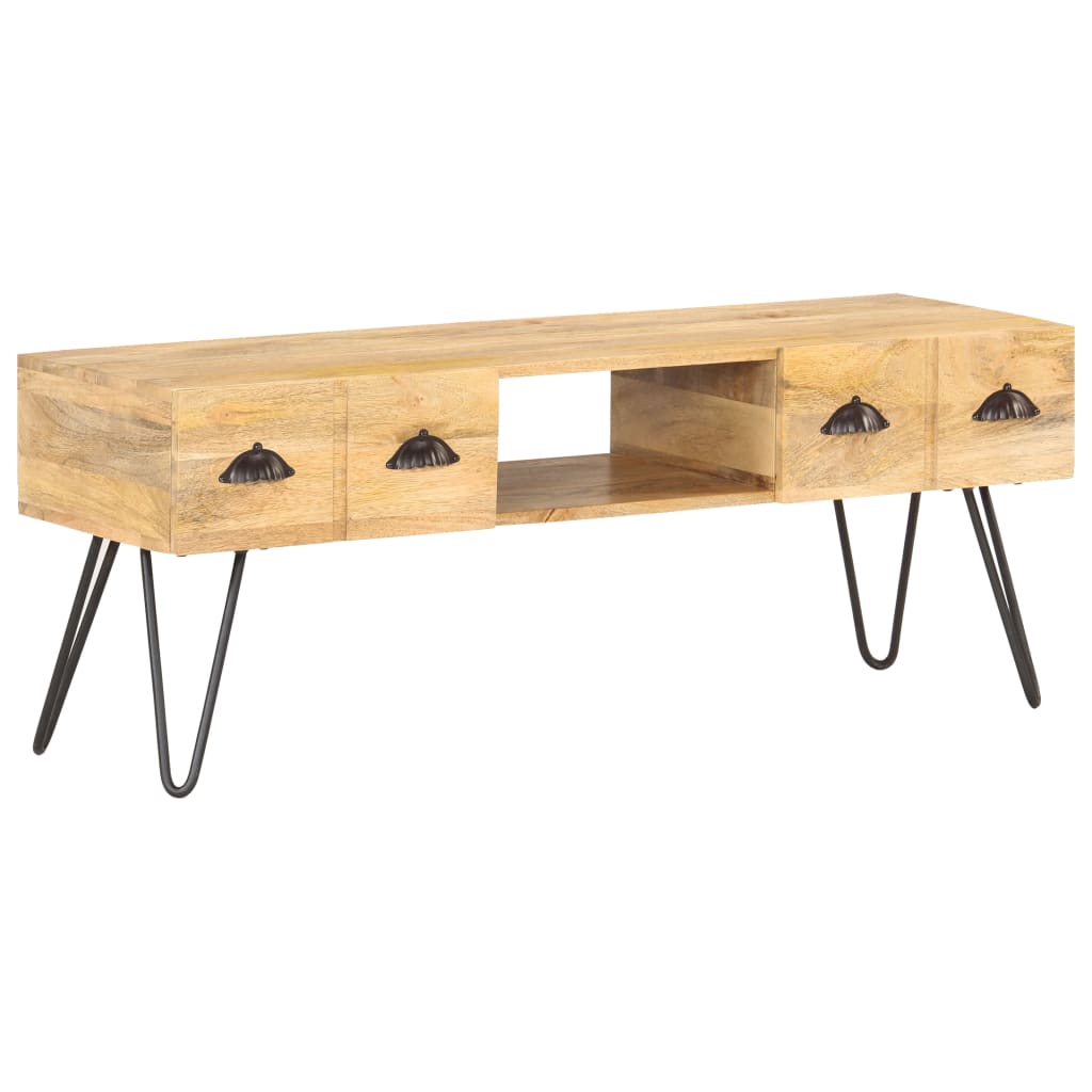 Mobile Porta TV 120x35x45 cm Legno Massello di Mango - homemem39
