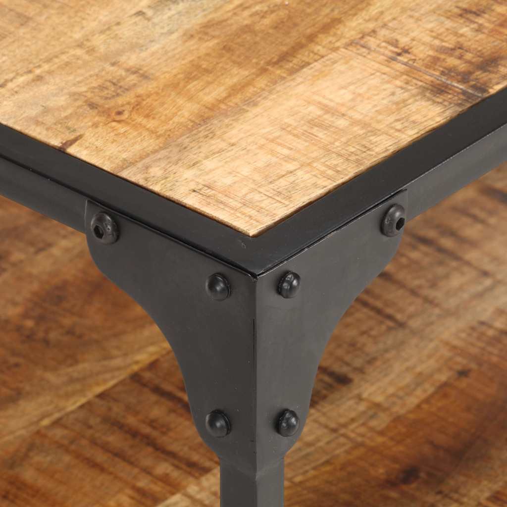 Tavolino da Salotto 60x60x35 cm in Legno Massello di Mango