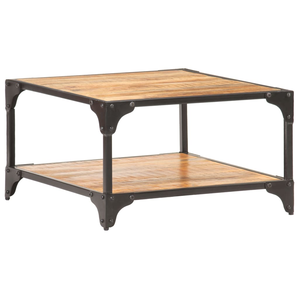 Tavolino da Salotto 60x60x35 cm in Legno Massello di Mango | homemem39