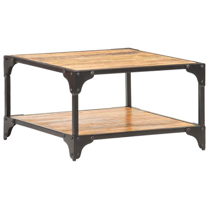Tavolino da Salotto 60x60x35 cm in Legno Massello di Mango