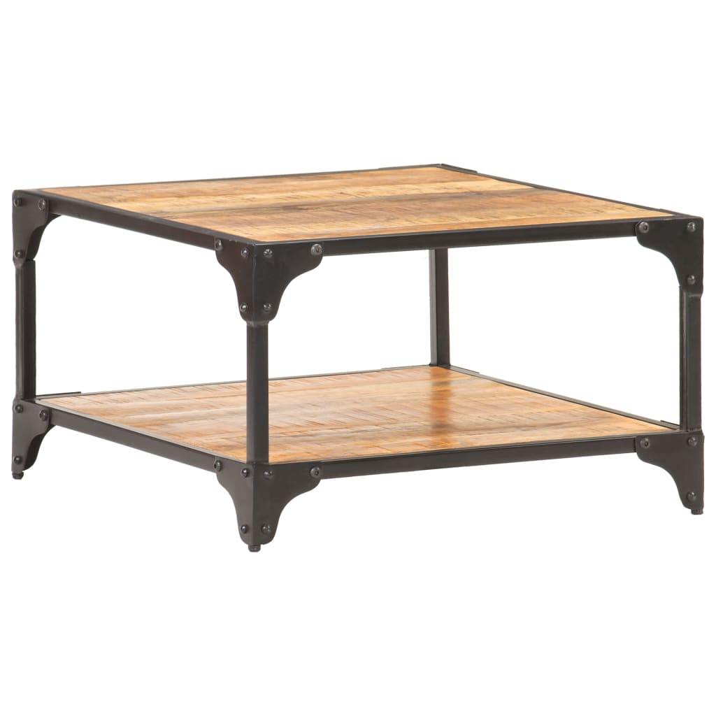 Tavolino da Salotto 60x60x35 cm in Legno Massello di Mango | homemem39