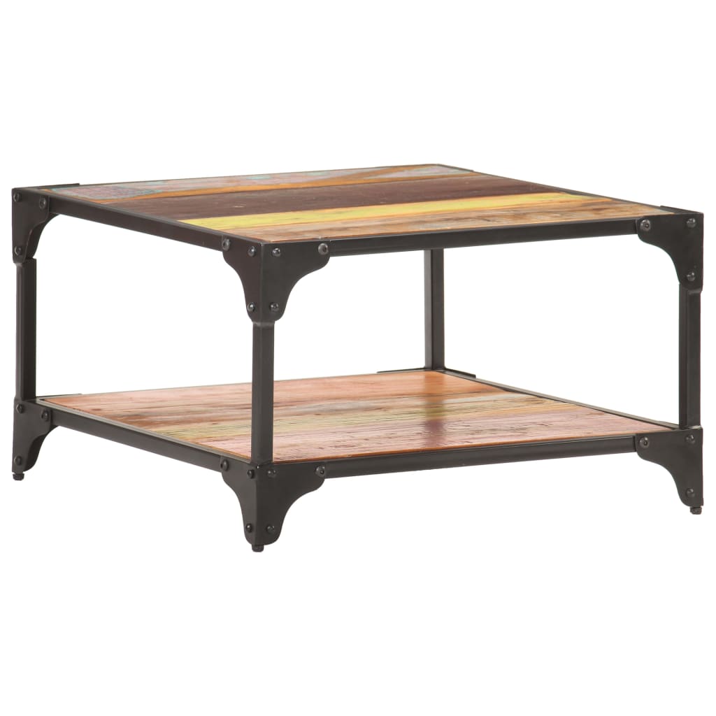 Tavolino da Salotto 60x60x35 cm in Legno Massello di Recupero | homemem39