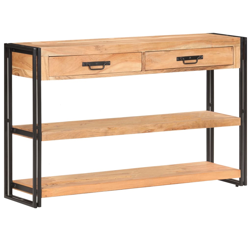 Credenza 120x30x75 cm in Legno Massello di Acacia - homemem39