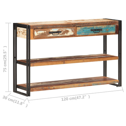 Credenza 120x30x75 cm in Legno Massello di Recupero - homemem39