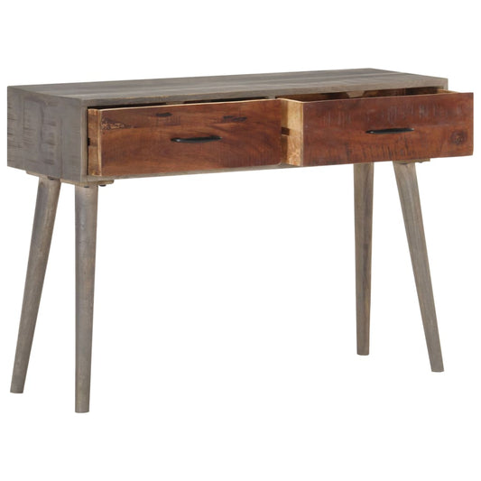 Tavolo Consolle Grigio 110x35x75 cm in Massello di Mango Grezzo | homemem39