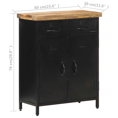 Credenza 60x30x76 cm in Legno di Mango Grezzo | homemem39