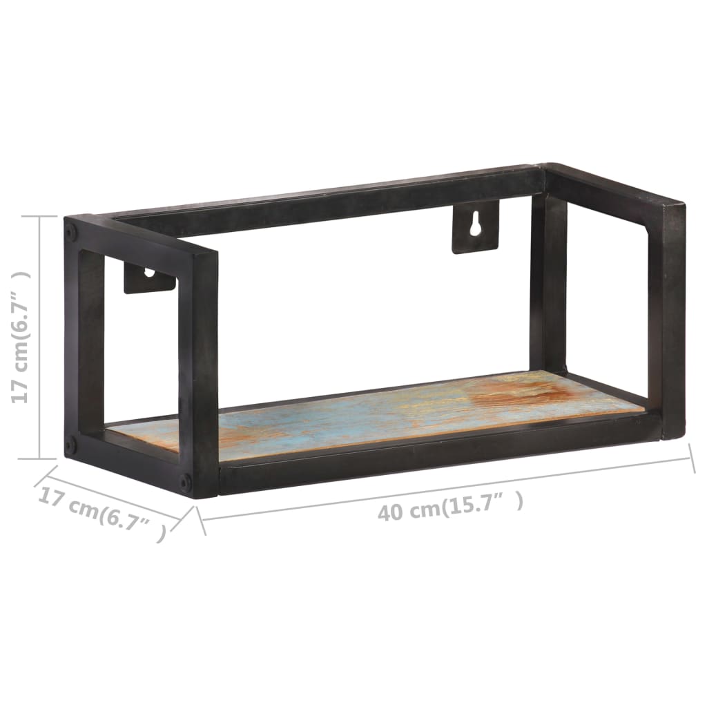 Mensole a Muro 2 pz 40 cm in Legno Massello di Recupero | homemem39