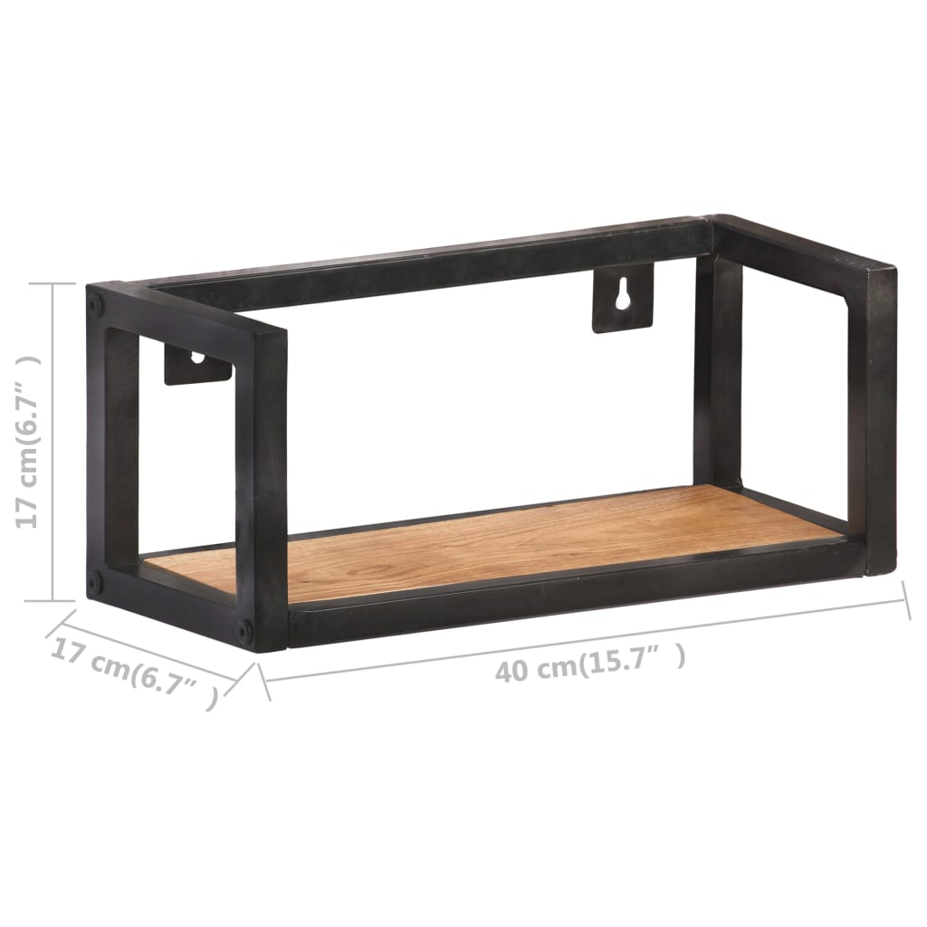 Mensole a Muro 2 pz 40 cm in Legno Massello di Acacia | homemem39