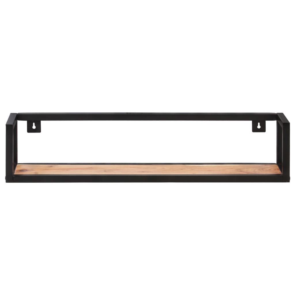 Mensole a Muro 2 pz 80 cm in Legno Massello di Acacia | homemem39