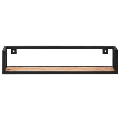 Mensole a Muro 2 pz 80 cm in Legno Massello di Acacia | homemem39