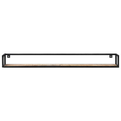 Mensole a Muro 2 pz 160 cm in Legno di Mango Grezzo | homemem39