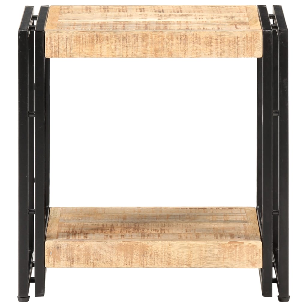Tavolino 40x30x50 cm in Legno Massello di Mango Grezzo | homemem39