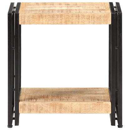Tavolino 40x30x50 cm in Legno Massello di Mango Grezzo | homemem39