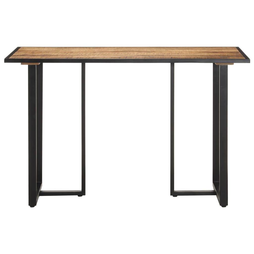 Tavolo da Pranzo 120 cm in Legno Massello di Mango Grezzo - homemem39