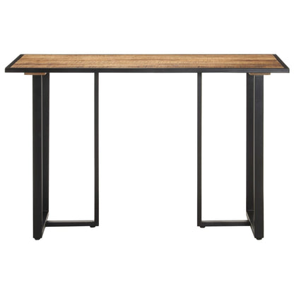 Tavolo da Pranzo 120 cm in Legno Massello di Mango Grezzo - homemem39