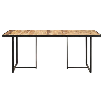 Tavolo da Pranzo 160 cm in Legno Massello di Mango Grezzo