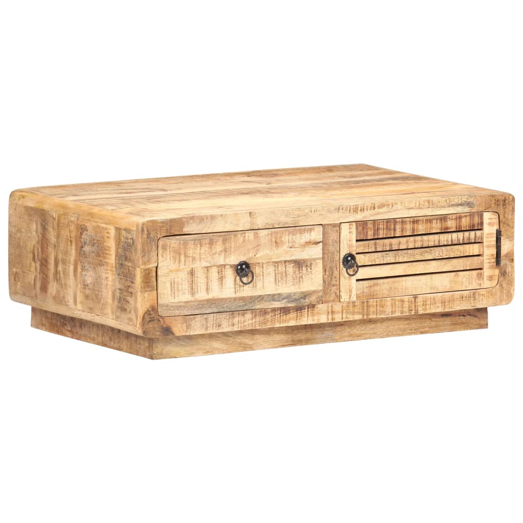 Tavolino da Salotto 90x60x29 cm in Legno di Mango Grezzo | homemem39