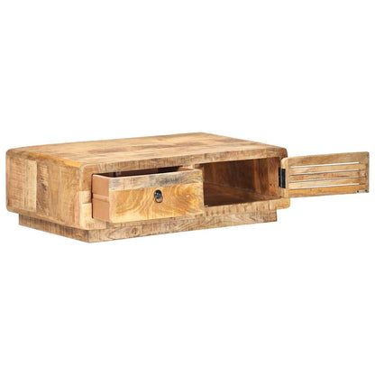 Tavolino da Salotto 90x60x29 cm in Legno di Mango Grezzo