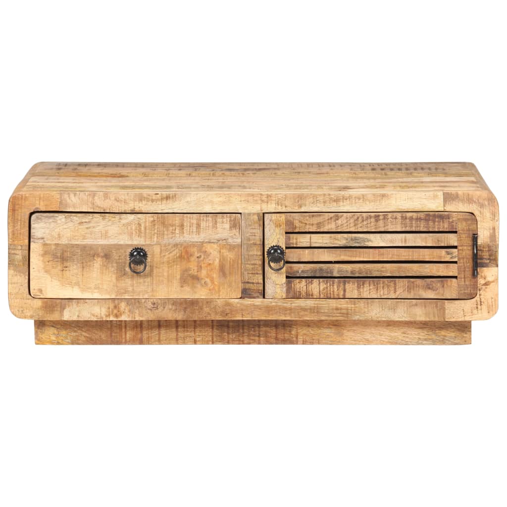 Tavolino da Salotto 90x60x29 cm in Legno di Mango Grezzo | homemem39