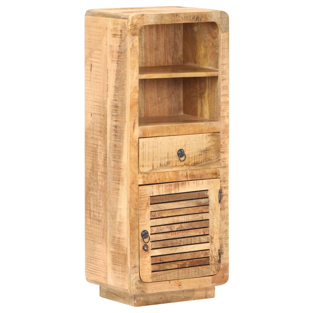 Credenza Alta 45x32x110 cm in Legno Massello di Mango Grezzo | homemem39