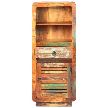 Credenza Alta 45x32x110 cm in Legno Massello di Recupero