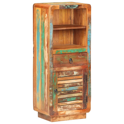 Credenza Alta 45x32x110 cm in Legno Massello di Recupero