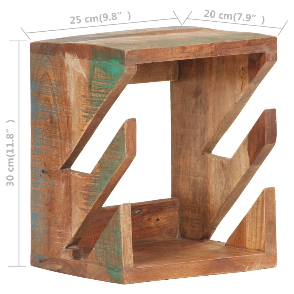 Supporto Skateboard da Parete 25x20x30 cm in Legno di Recupero | homemem39